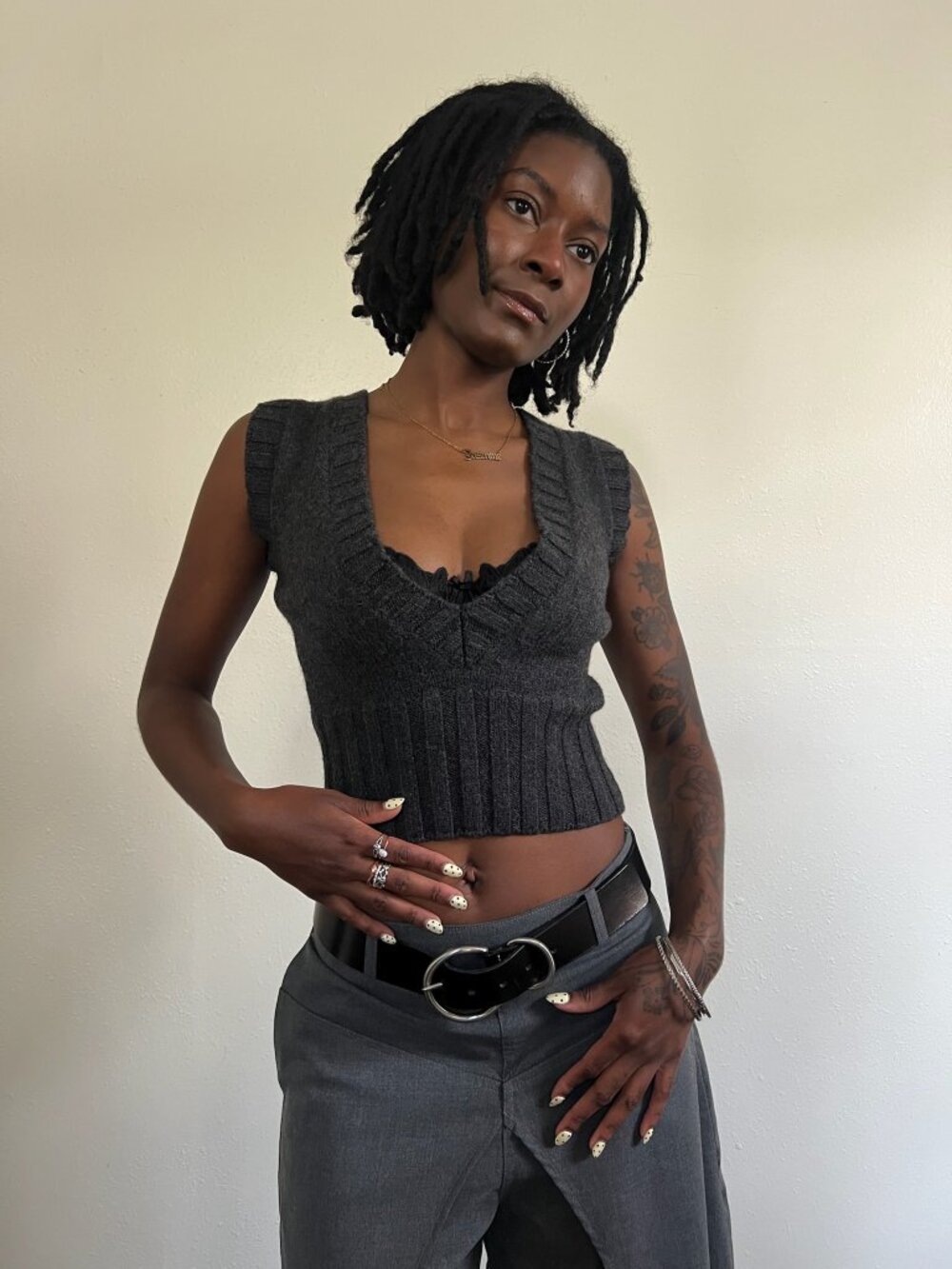 Vintage Dolce & Gabbana Cropped Wool Sweatervest